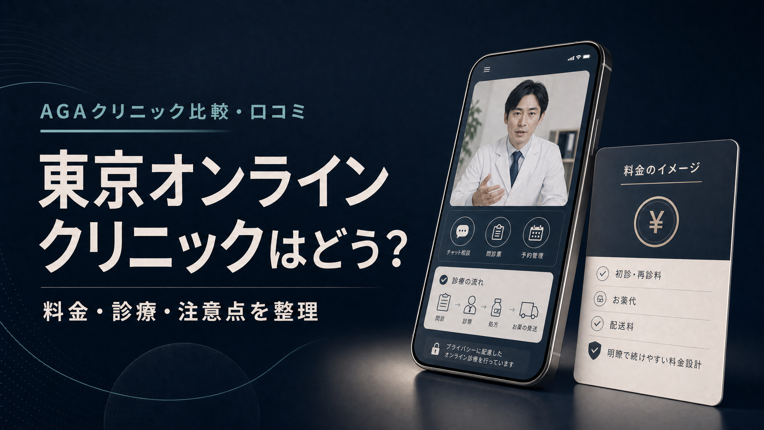 オンライン診療画面と「東京オンラインクリニックはどう？」のタイトル