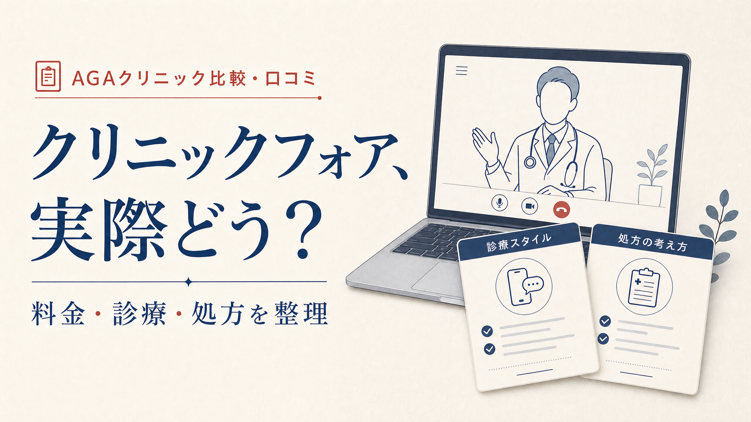 クリニックフォアのAGA治療を確認する記事アイキャッチ