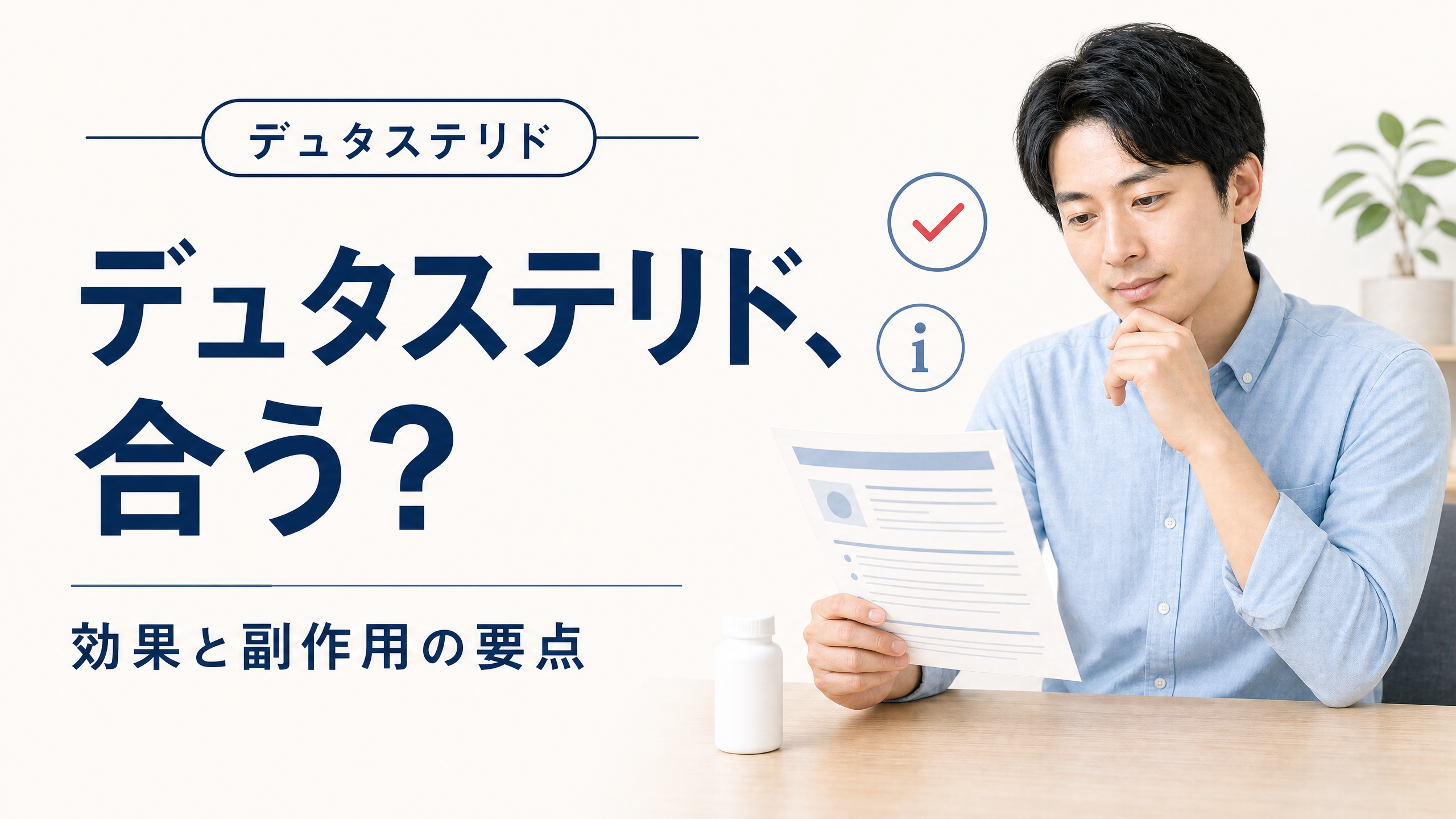 デュタステリドの効果とフィナステリドとの違いを示すアイキャッチ