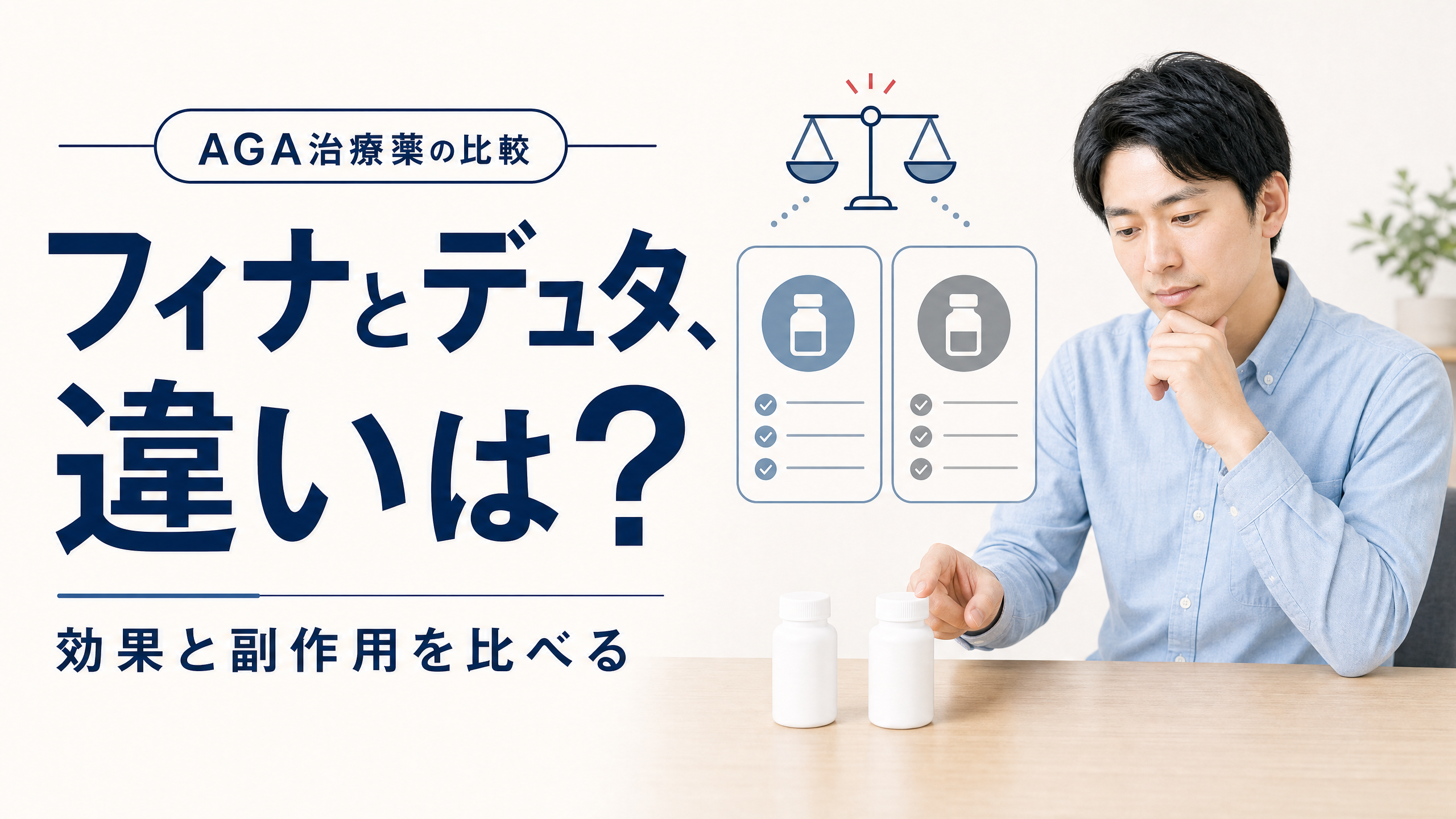 フィナステリドとデュタステリドの違いを比較するアイキャッチ
